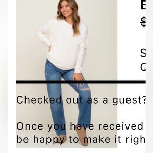 Pink Blush Blue Slightly Distressed Rip Knee Maternity Jeans size 27.